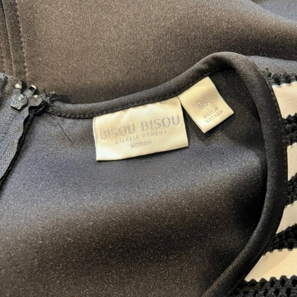 Bisou Bisou Black & White Short Sleeve Dress Size 3X - Picture 10 of 10